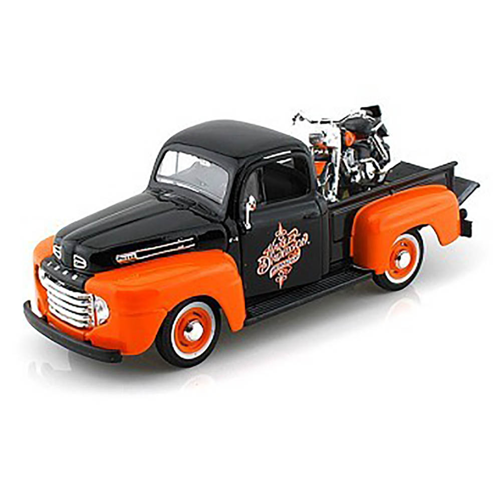 Miniatura Ford F-1 Pickup 1948   Flh Duo Glide 1958 1/24