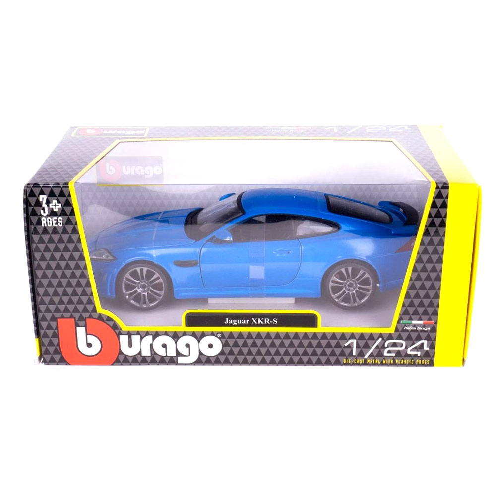 Miniatura Jaguar XKR-S Azul Bburago 1/24 - Imagem 5