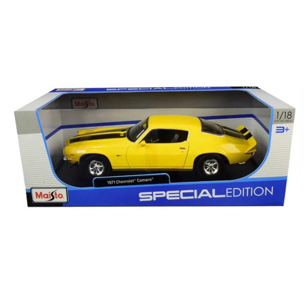 Miniatura Chevy Camaro 1971 Amarelo Maisto 1/18 - Imagem 5