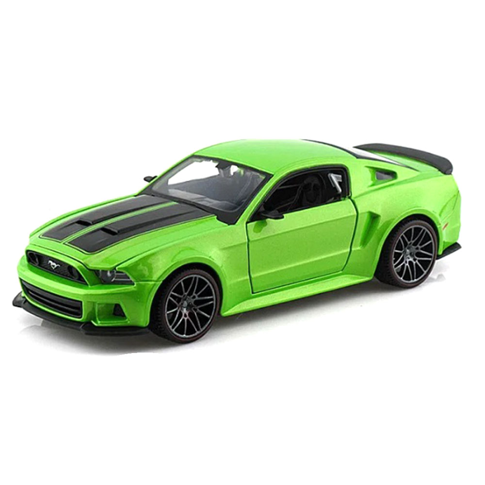 Miniatura Ford Mustang Street Racer 2014 Verde Maisto 1/24