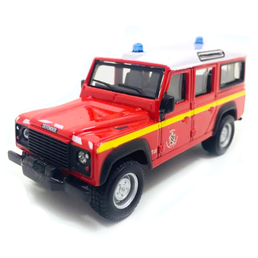 Miniatura Land Rover 110 Emergência Bombeiro Bburago 1/47
