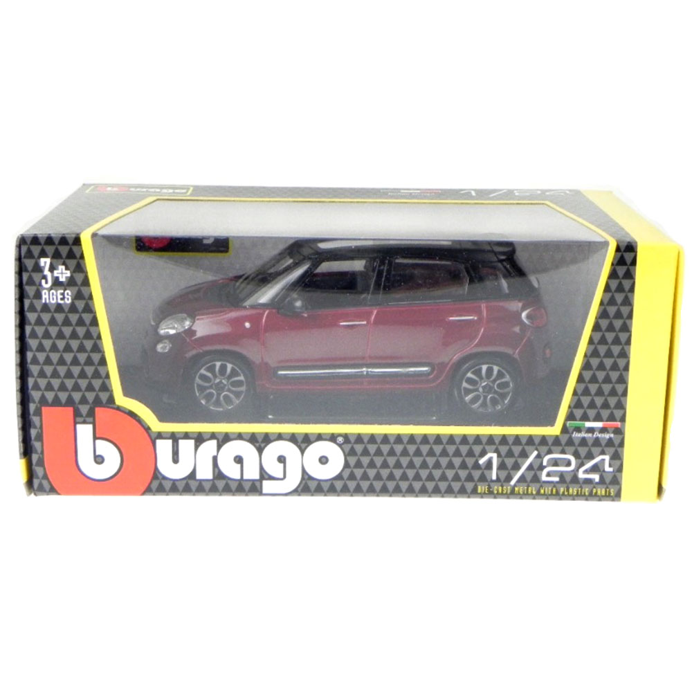 Miniatura Fiat 500 L Vinho Bburago 1/24 - Imagem 4