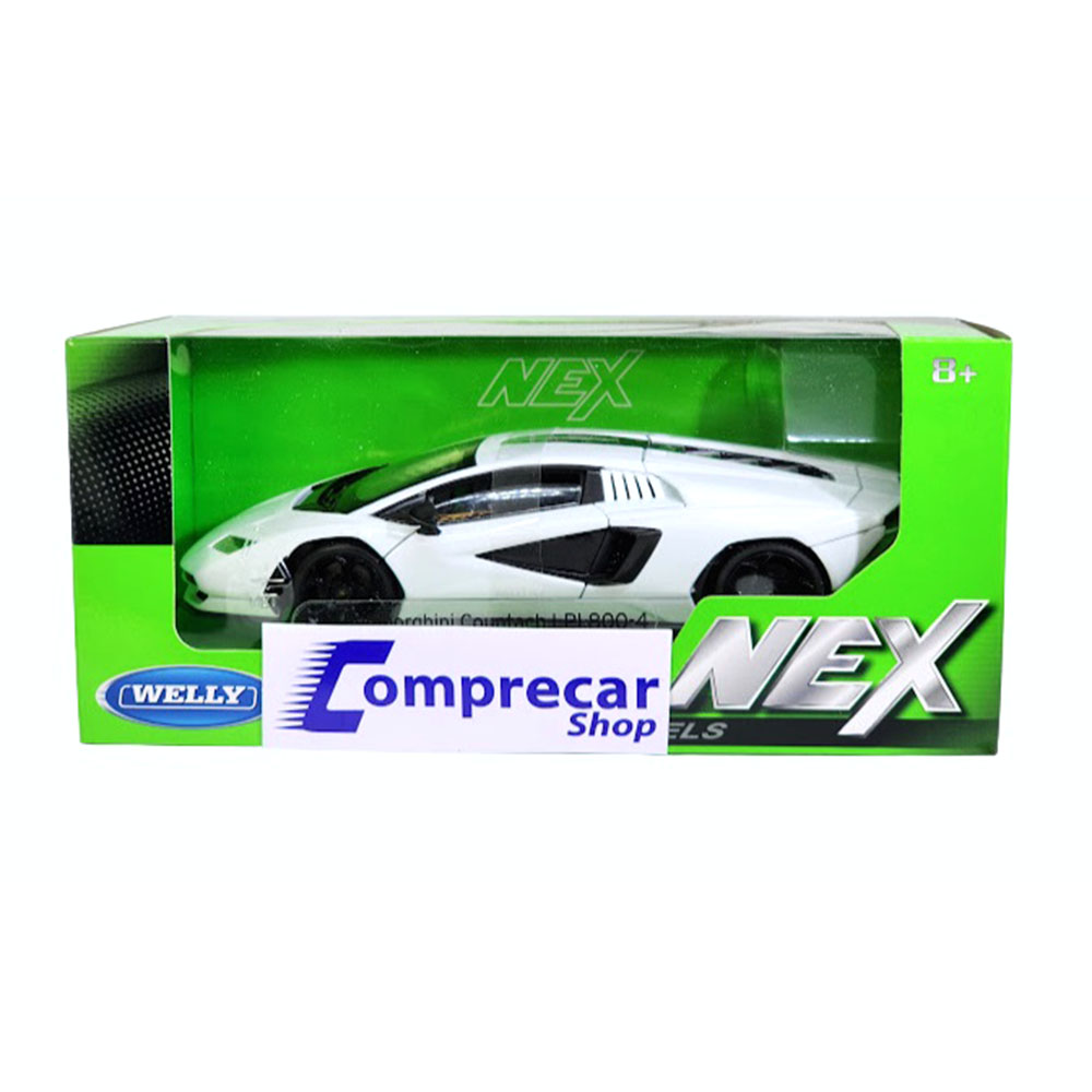 Miniatura Lamborghini Countach LPI 800-4 Branco Welly 1/24 - Imagem 7