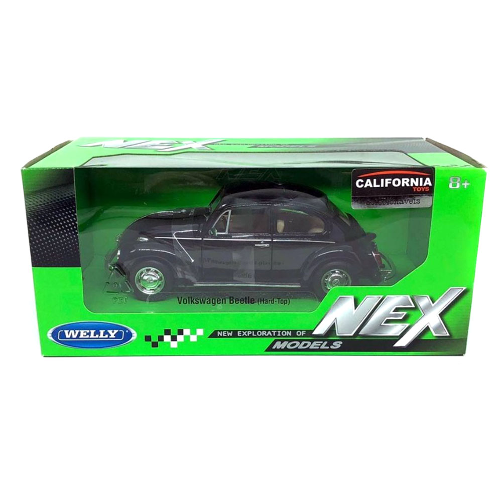 Miniatura Volkswagen Fusca Beetle Preto Welly 1/24 c/defeito - Imagem 7
