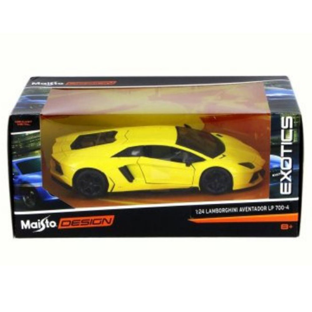 Miniatura Lamborghini Aventador Lp 700-4 Amarelo Maisto 1/24 - Imagem 4
