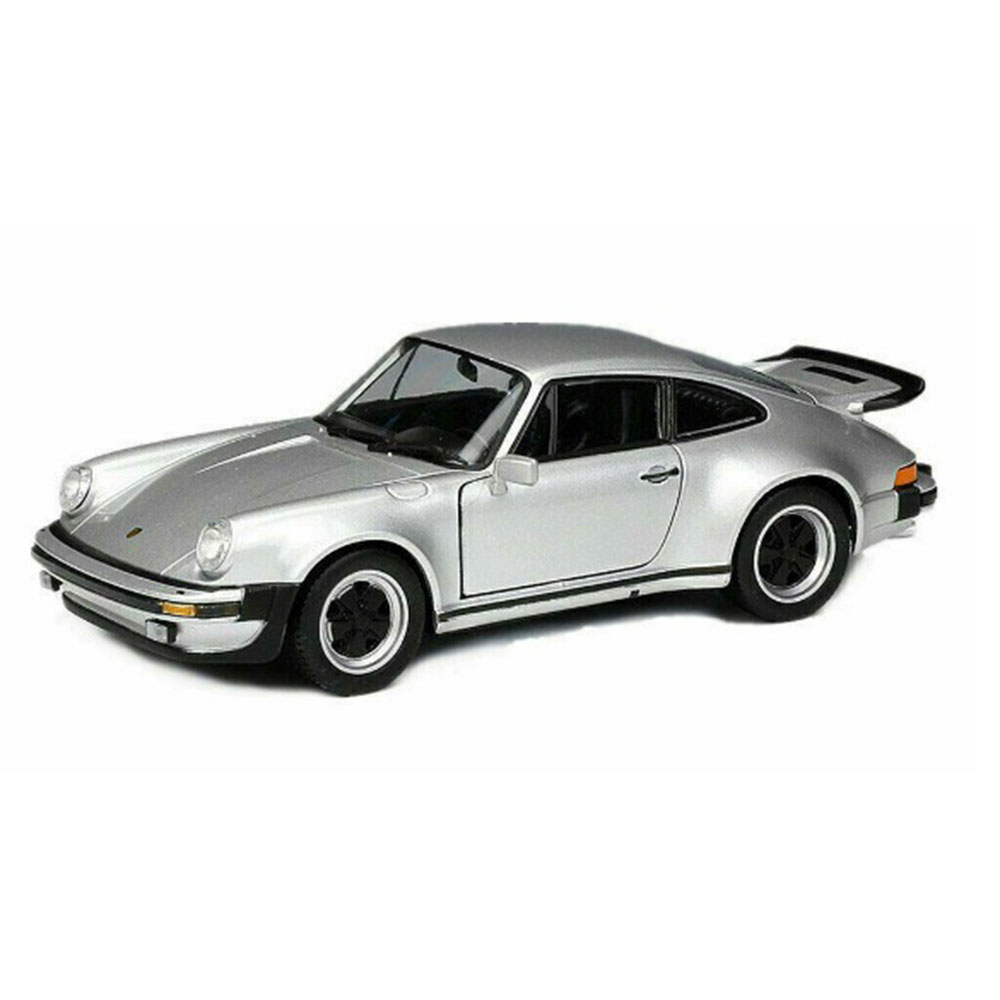 Miniatura Porsche 911 Turbo Prata Welly 1/24 C/DEFEITO