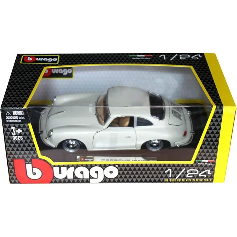 Miniatura Porsche 356B Coupe 1961 Creme Bburago 1/24 - Imagem 2