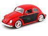 Volkswagen Fusca Beetle 1959 Jada Toys 1:24 Vermelho portas preta