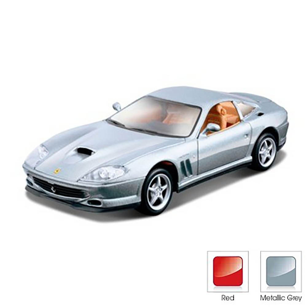 Miniatura Ferrari 550 Maranello Kit Montar Prateado 1/24