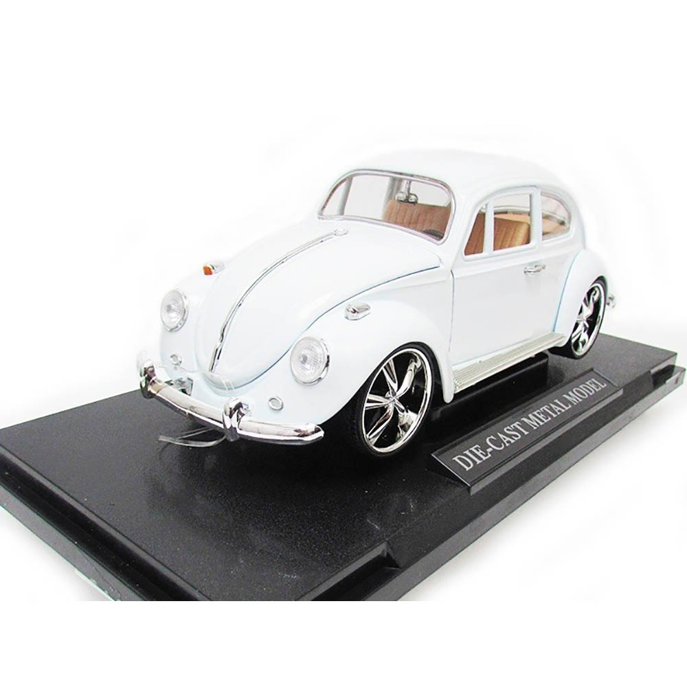 Volkswagen Fusca Beetle 1:18 Branco Hua Peng