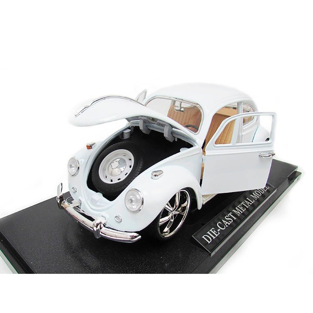 Volkswagen Fusca Beetle 1:18 Branco Hua Peng - Imagem 2