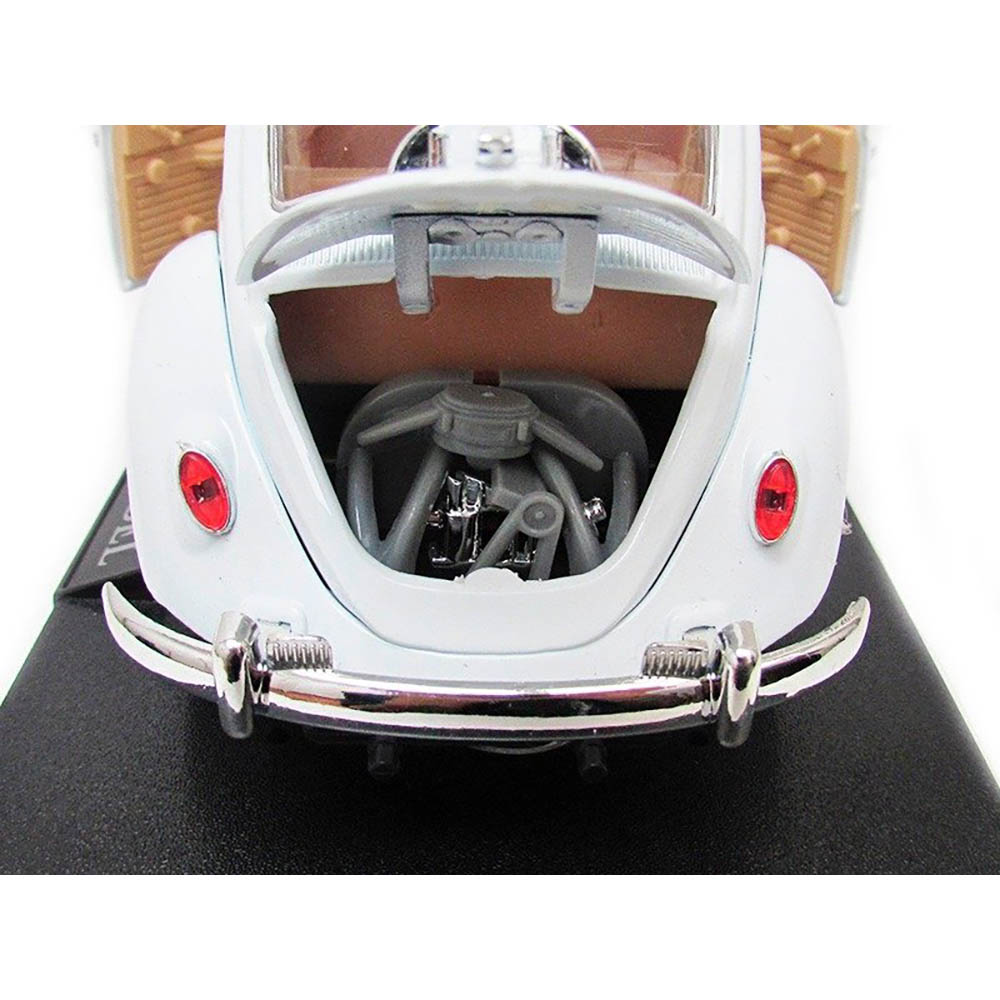 Volkswagen Fusca Beetle 1:18 Branco Hua Peng - Imagem 3
