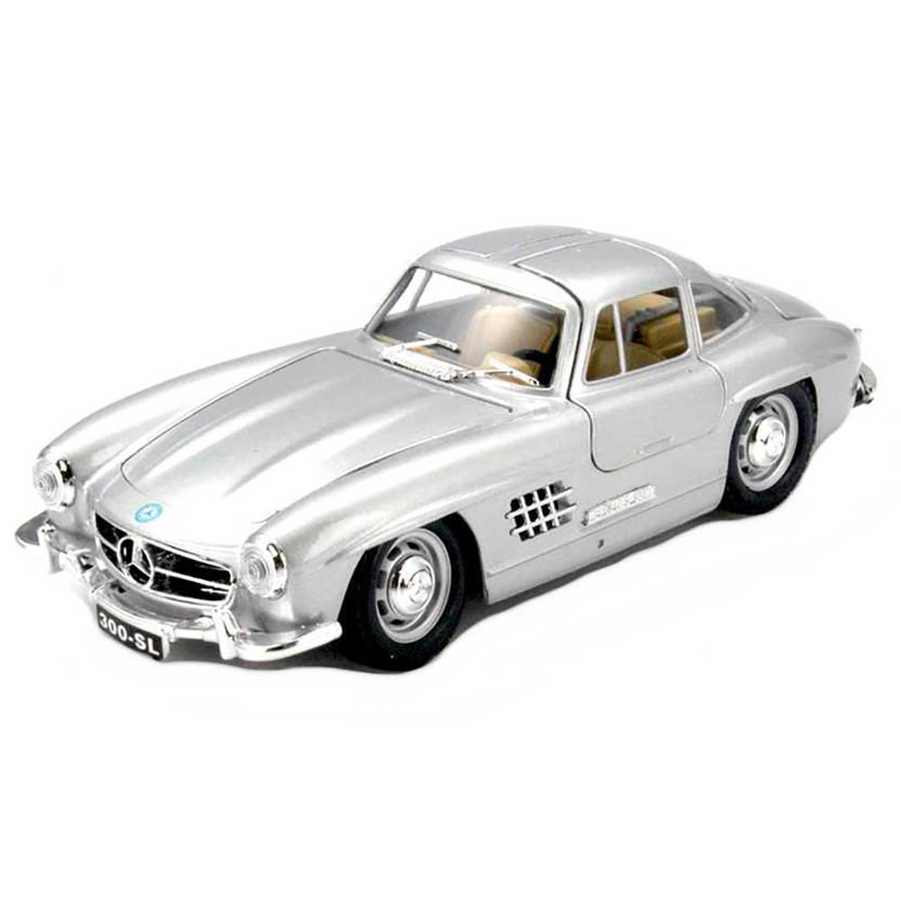 Miniatura Mercedes Benz 300 Sl 1954 Bburago Prata 1/24