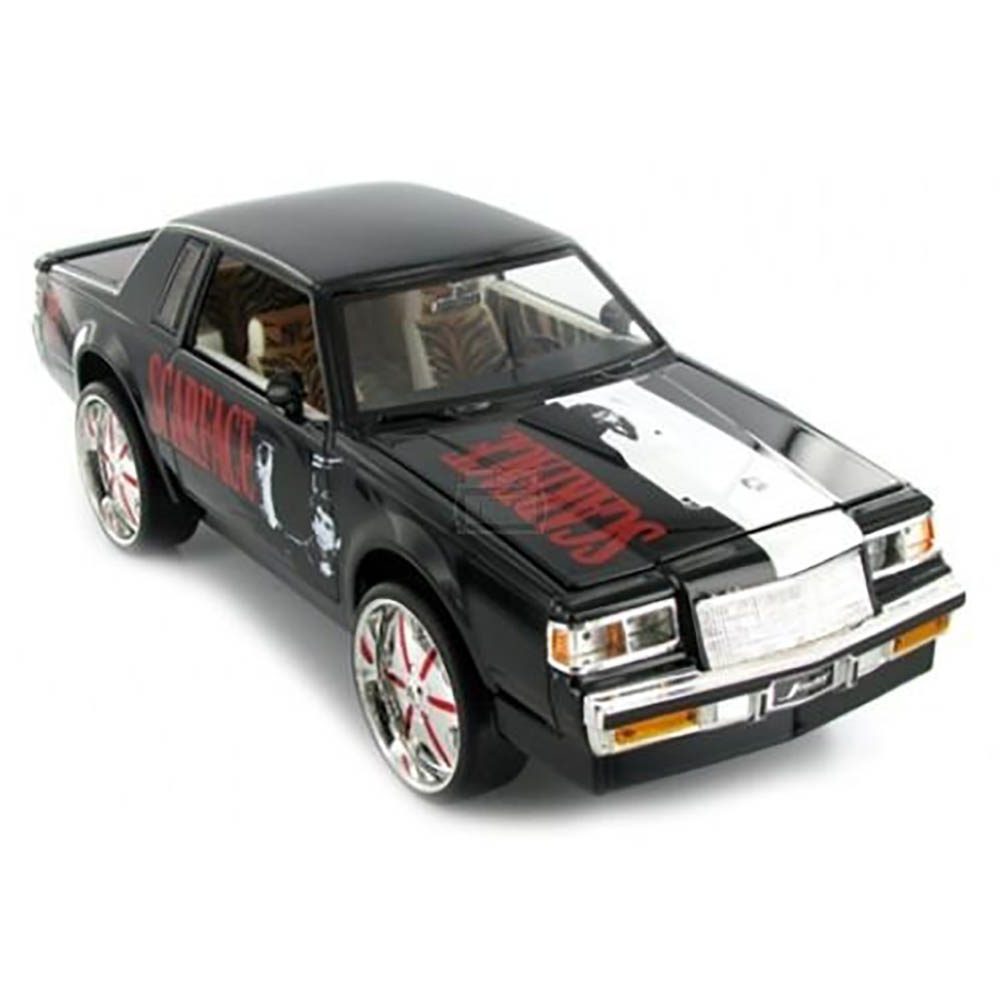 Miniatura Buick Regal Scarface 1987 Preto Jada Toys 1/18