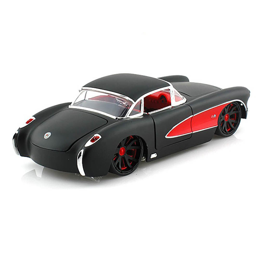 Miniatura Chevy Corvette 1957 Preto Jada Toys 1/24 - Imagem 4
