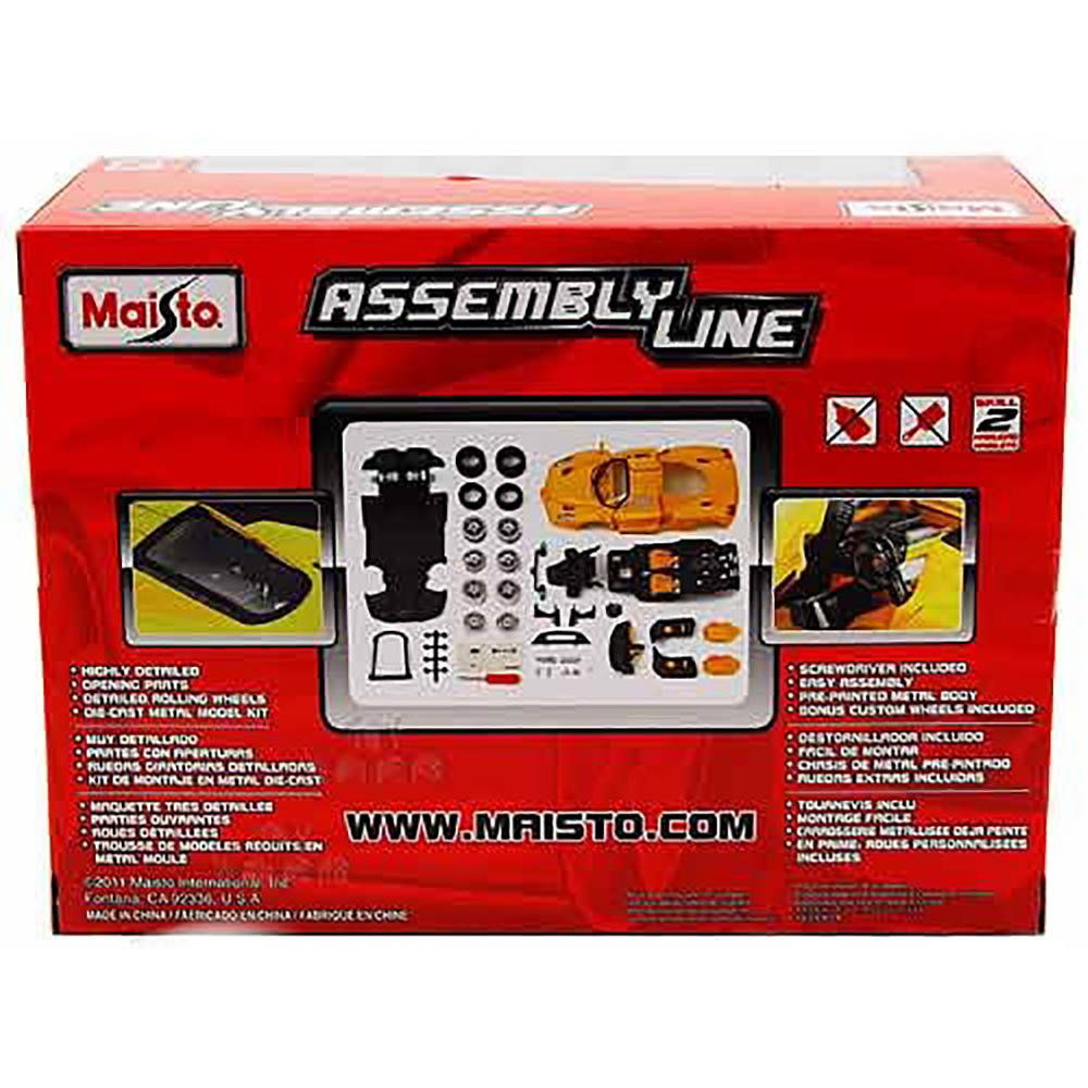 Miniatura Kit Para Montar Enzo Ferrari Amarelo Maisto 1/24 - Imagem 3