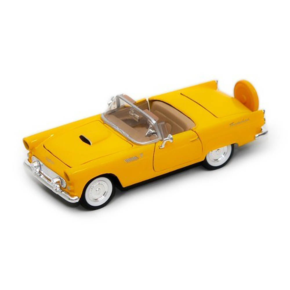 Miniatura Ford Thunderbird 1956 Amarelo Motormax 1/24