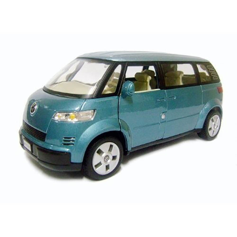 Miniatura Volkswagen Van Microbus 2001 Azul Welly 1/24
