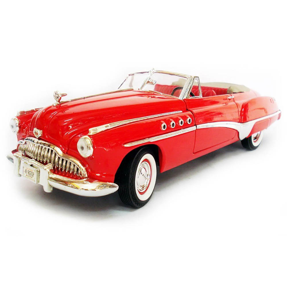 1949 Buick Roadmaster 1:18 Motormax Vermelho