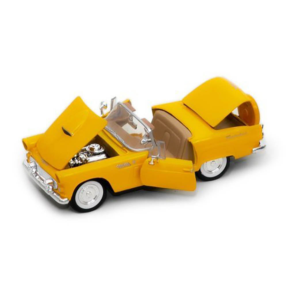 Miniatura Ford Thunderbird 1956 Amarelo Motormax 1/24 - Imagem 2