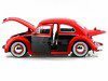 Volkswagen Fusca Beetle 1959 Jada Toys 1:24 Vermelho portas preta - Imagem 2