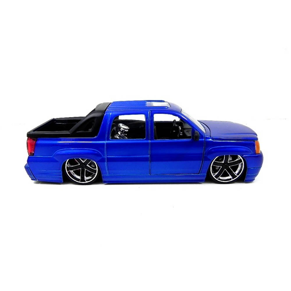 2002 Cadillac Escalade EXT Troca Rodas 1:24 Jada Toys Azul - Imagem 6