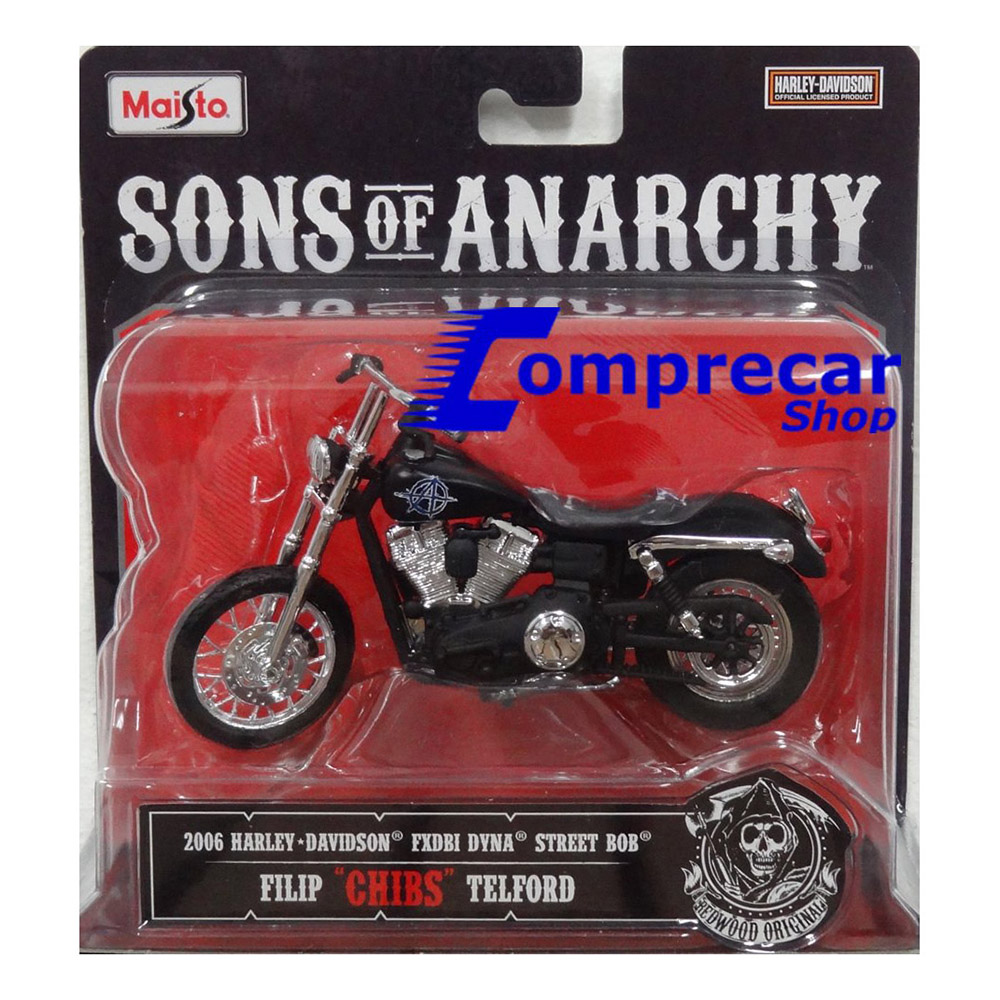 Miniatura Fxdbi Dyna Street Bob Sons Of Anarchy 2006 1/18 - Imagem 2