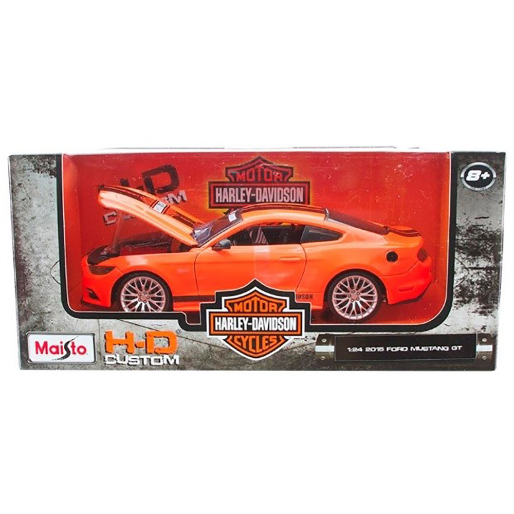 2015 Ford Mustang GT Harley Davidson 1:24 Maisto Laranja - Imagem 2