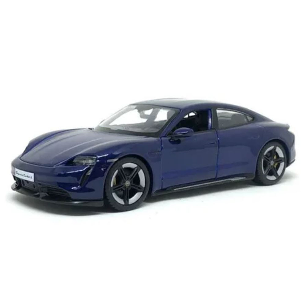Miniatura Porsche Taycan Turbo S Azul Bburago 1/24