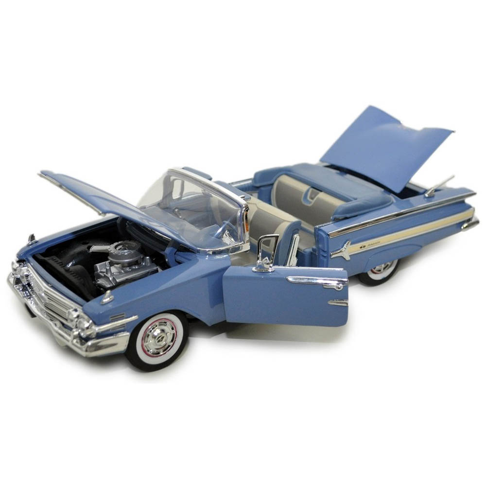 1960 Chevy Impala Conversível1:18 Motormax Azul - Imagem 2