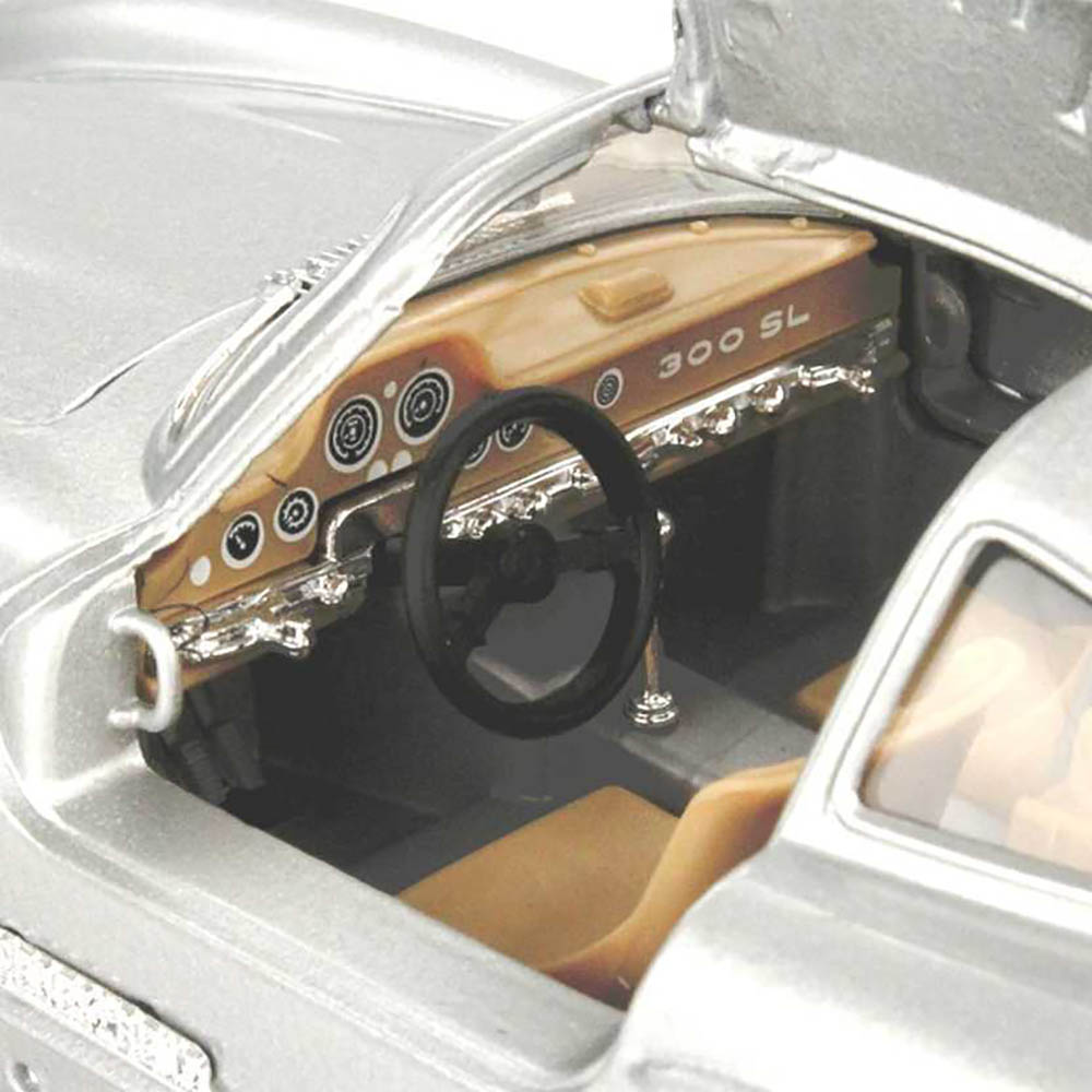 Miniatura Mercedes Benz 300 Sl 1954 Bburago Prata 1/24 - Imagem 4