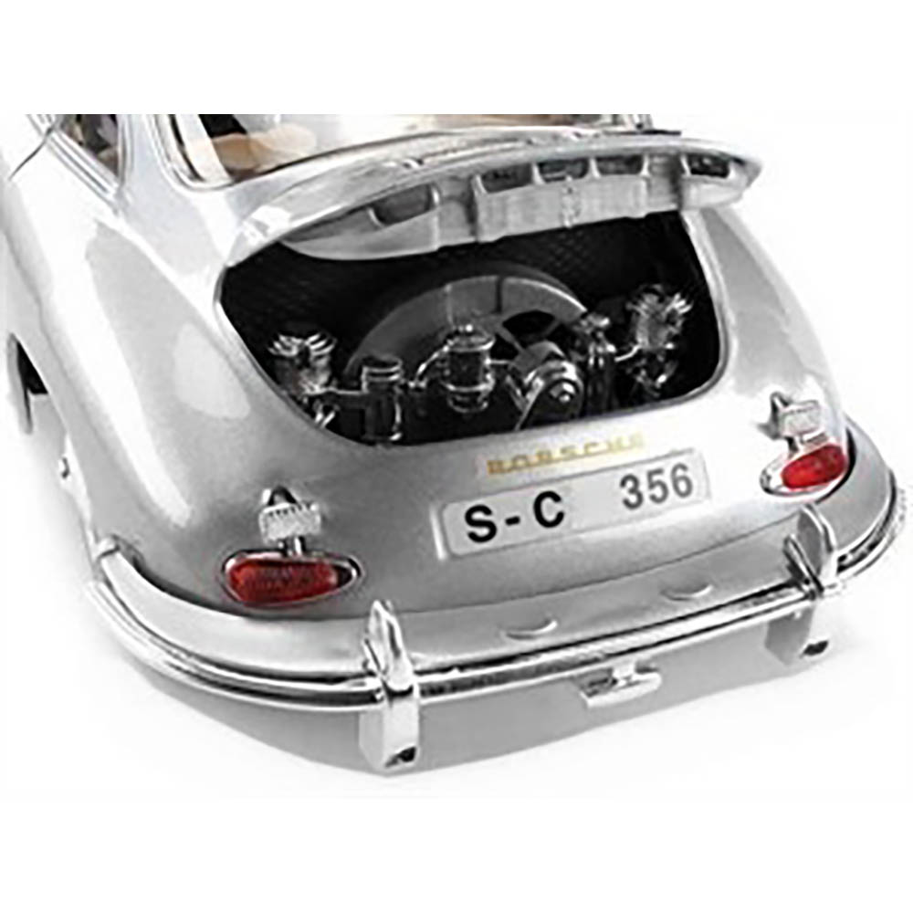 1961 Porsche 356B Coupe 1:18 Bburago Prata - Imagem 3