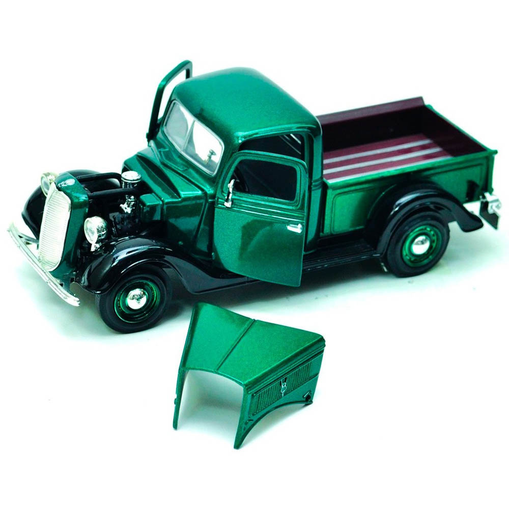 Miniatura Ford Pick Up 1937 Verde Motormax 1/24 - Imagem 2