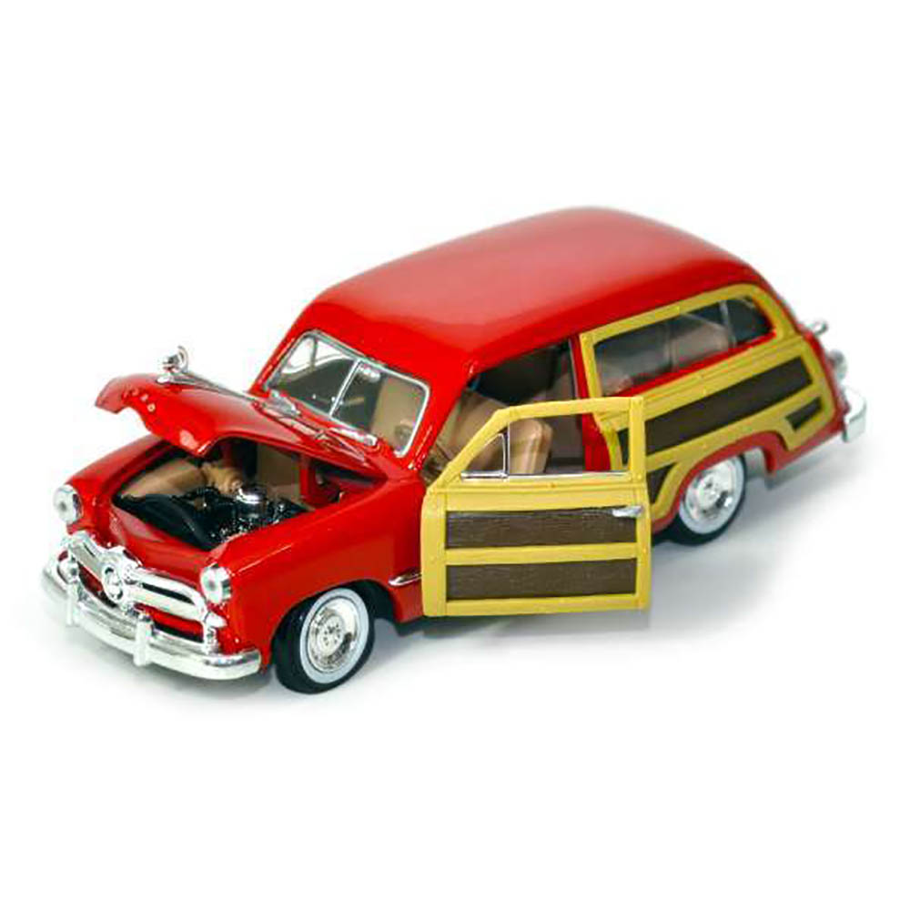 Miniatura Ford Woody Wagon 1949 Vermelho Motormax 1/24 - Imagem 2