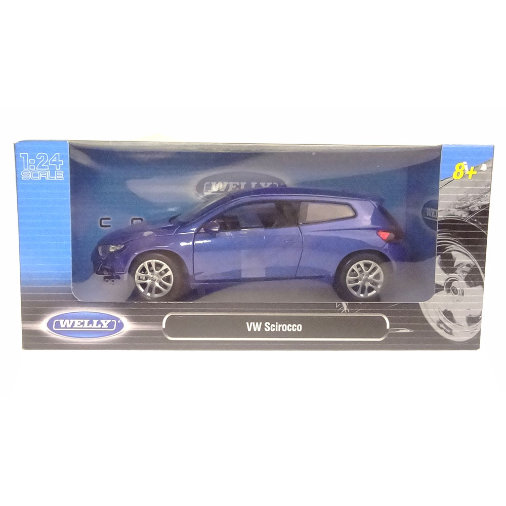 Miniatura Volkswagen Scirocco Azul Welly 1/24 - Imagem 5