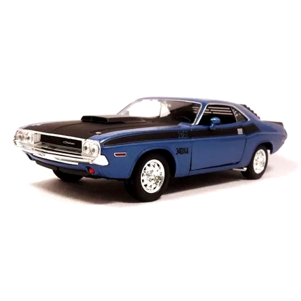 Miniatura Dodge Challenger T/a 1970 Azul Welly 1/24