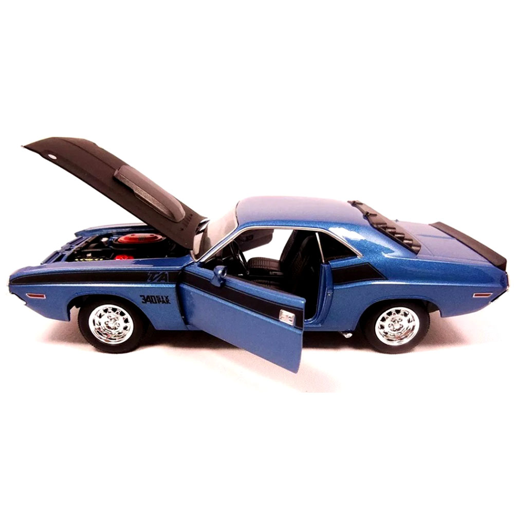 Miniatura Dodge Challenger T/a 1970 Azul Welly 1/24 - Imagem 2