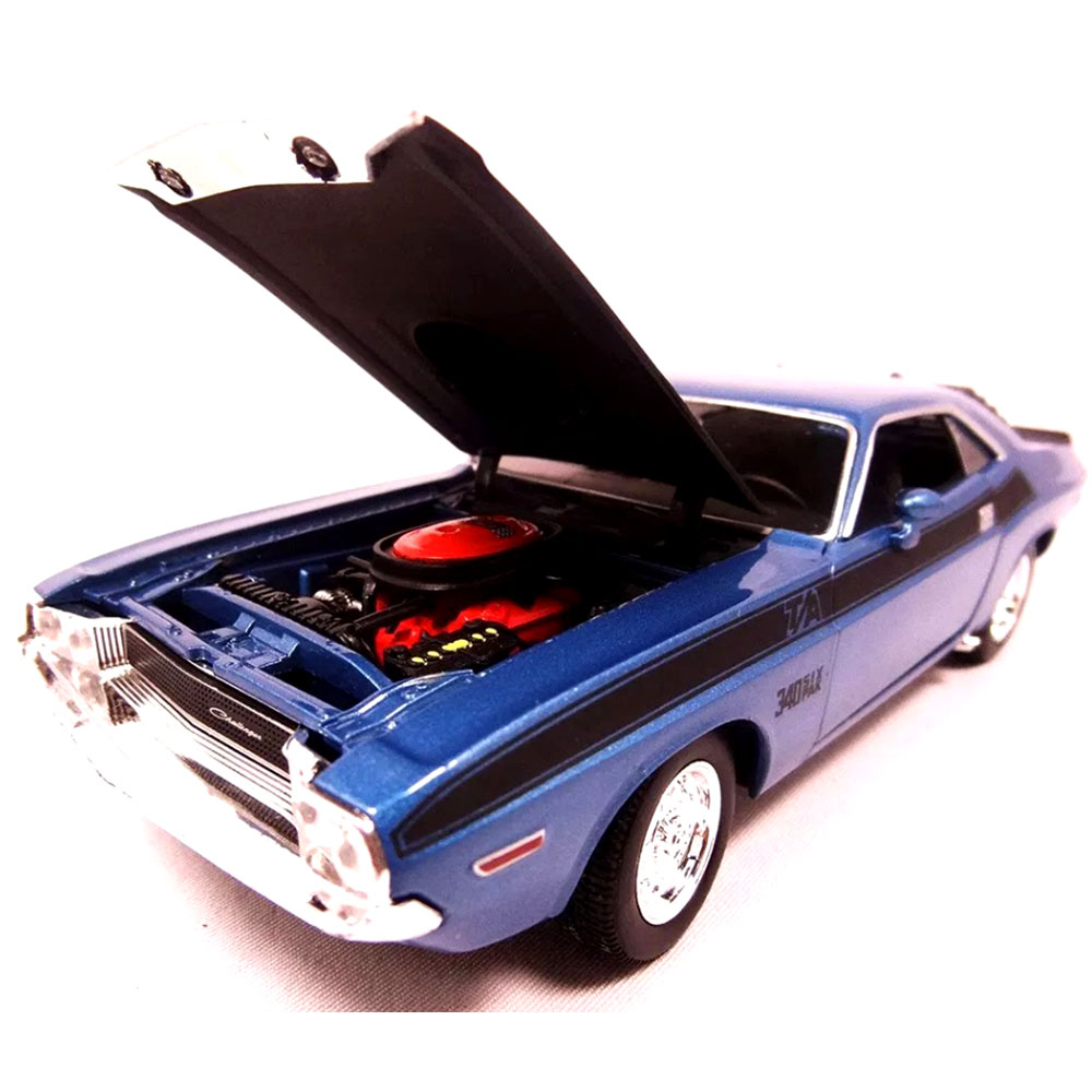 Miniatura Dodge Challenger T/a 1970 Azul Welly 1/24 - Imagem 3