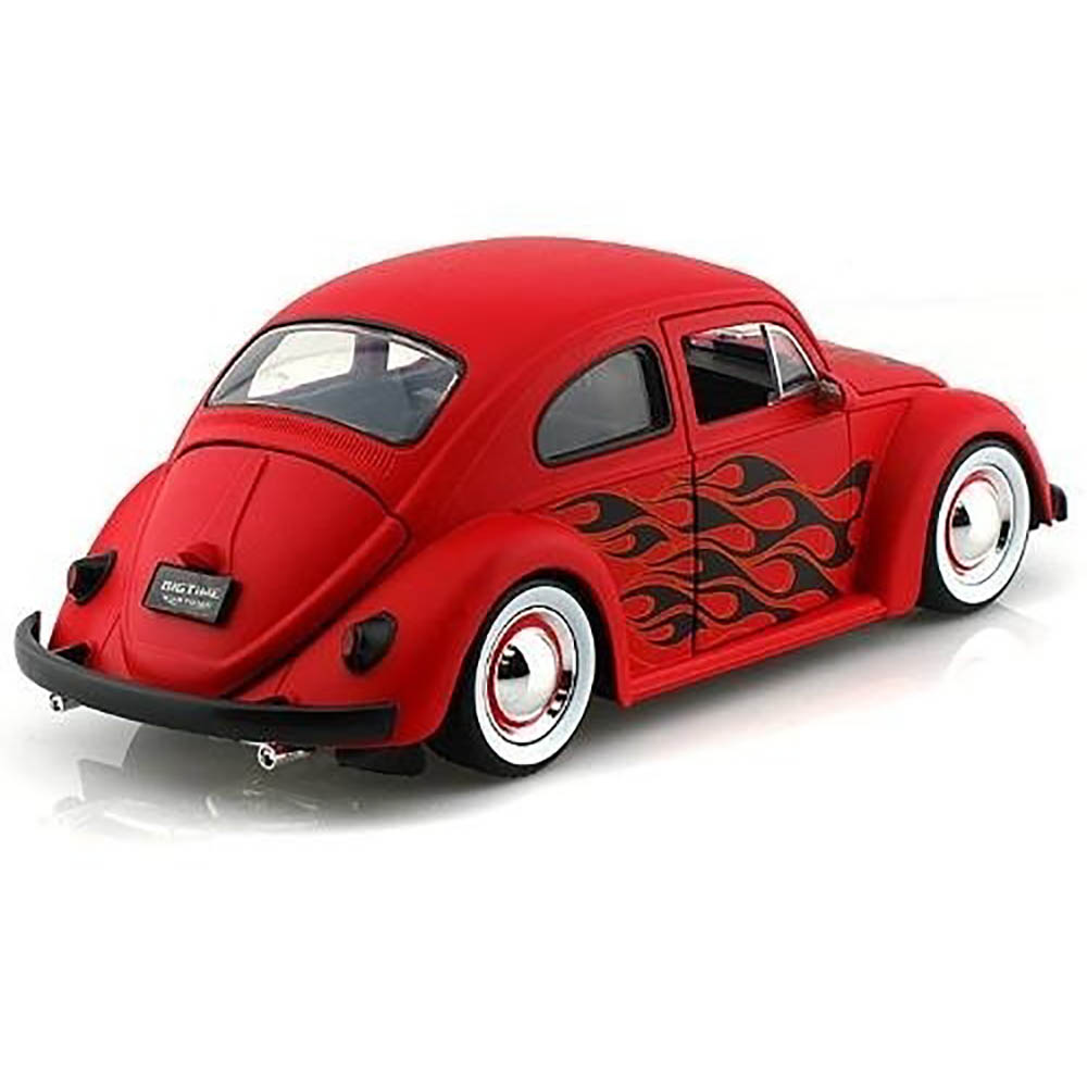 Miniatura Fusca Beetle Flames 1959 Vermelho Jada Toys 1/24 - Imagem 2