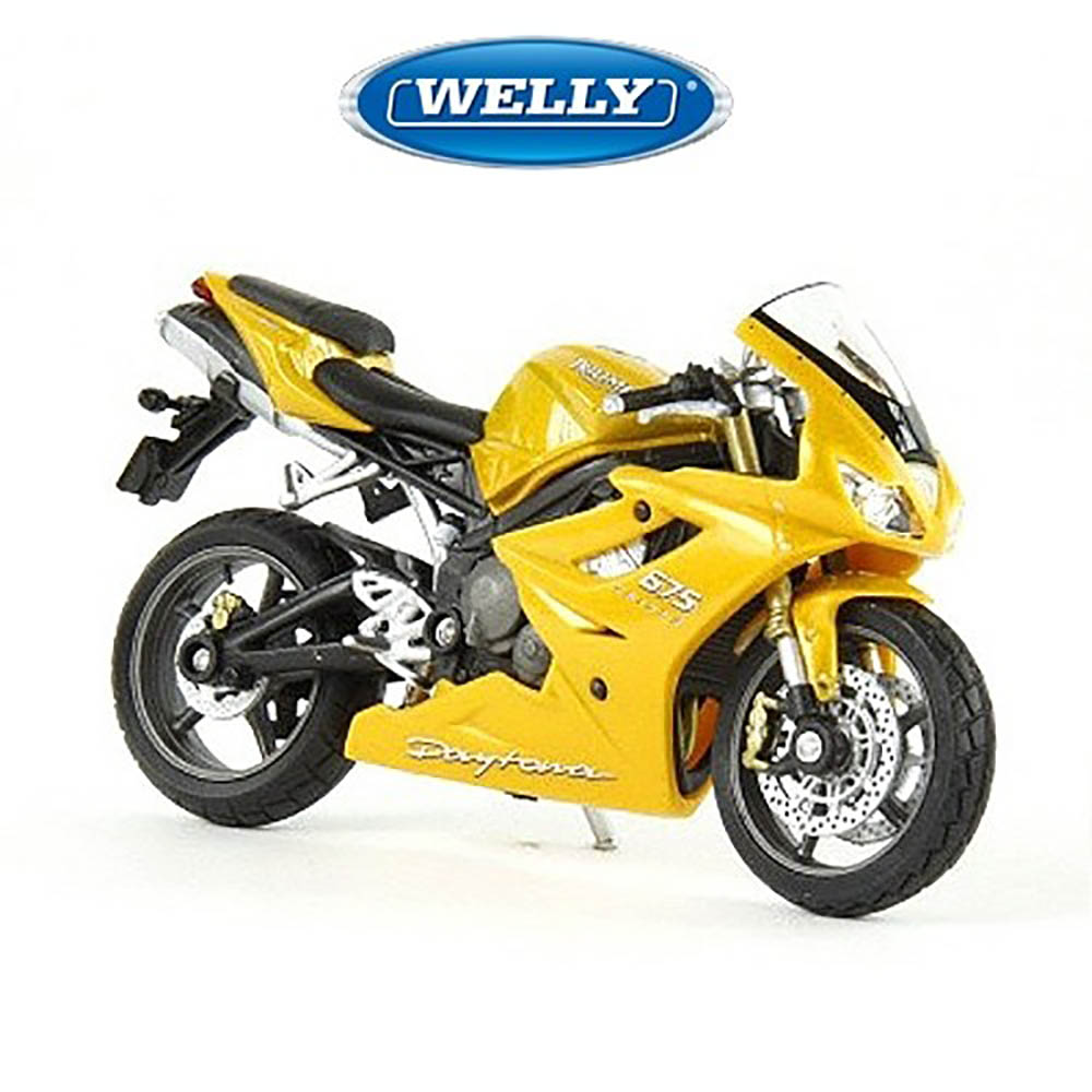 Triumph Daytona 675 Welly 1:18 Amarelo