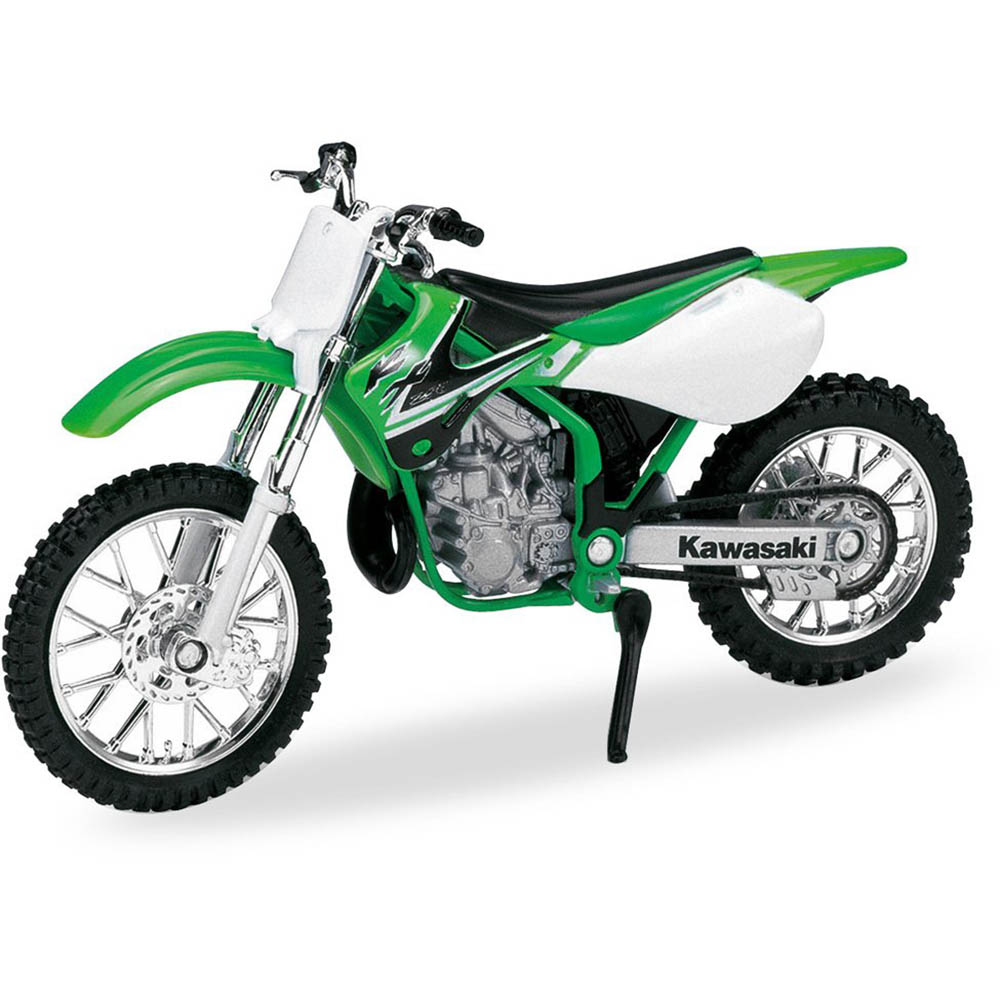 Miniatura Kawasaki KX 250 2002 Verde Welly 1/18