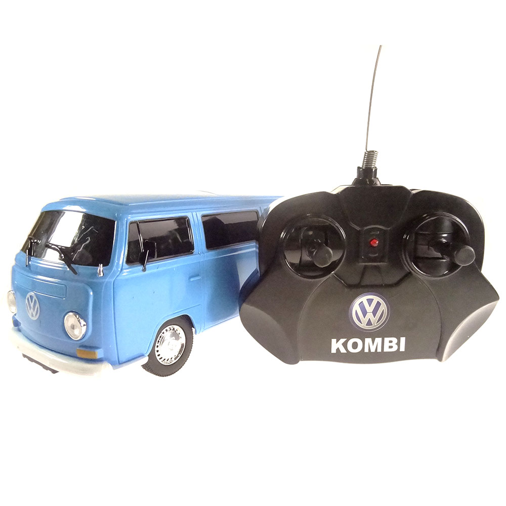Miniatura Van Kombi Controle Remoto Azul Claro CKS 1/24