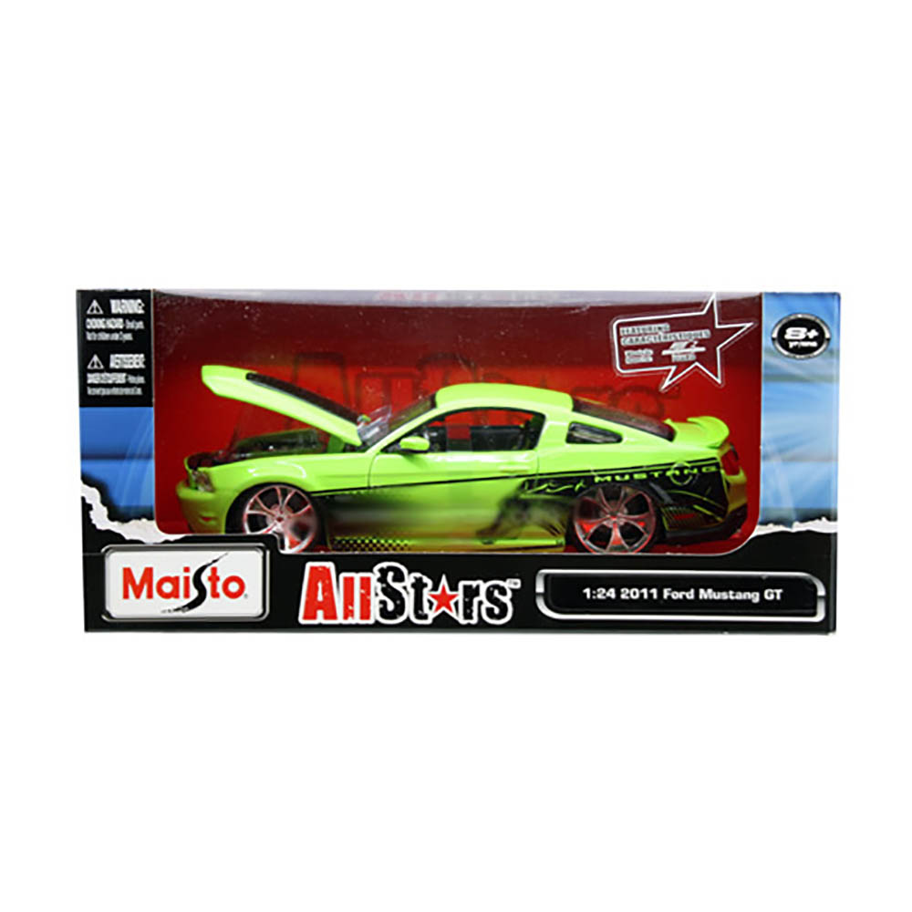 Miniatura Ford Mustang Gt 2011 Verde Maisto 1/24 - Imagem 4