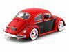 Volkswagen Fusca Beetle 1959 Jada Toys 1:24 Vermelho portas preta - Imagem 3