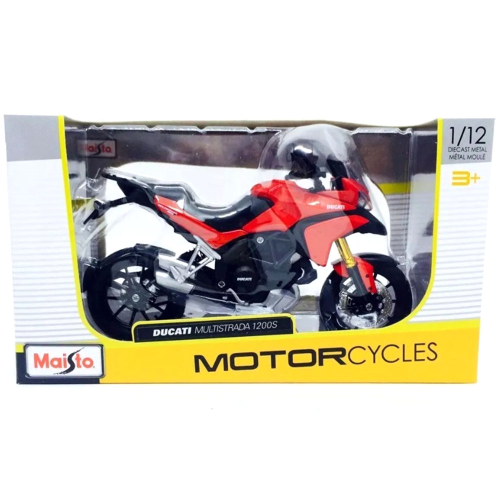 Miniatura Ducati Multistrada 1200S Vermelho Maisto 1/12 - Imagem 5