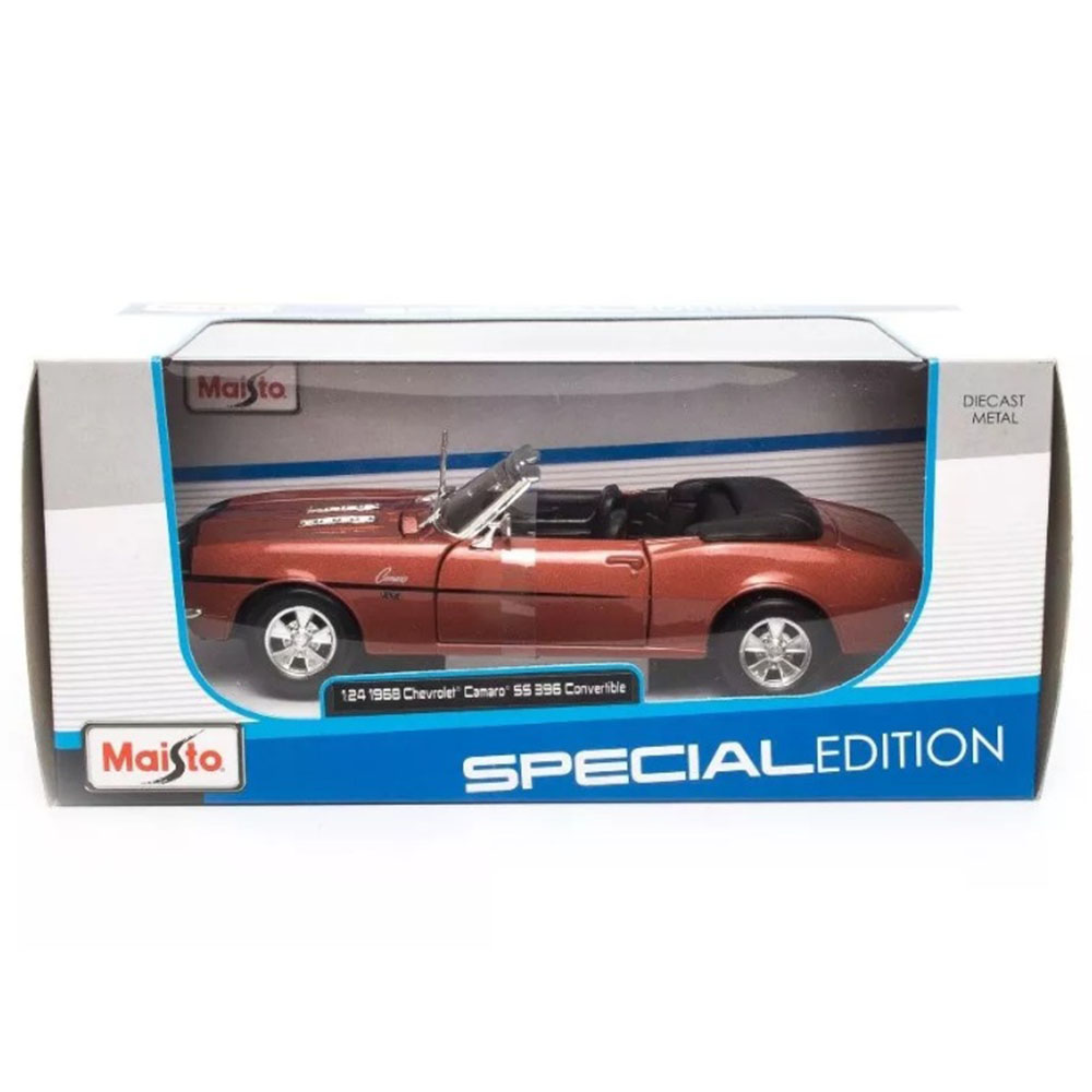 Miniatura Camaro Ss 396 Convertible 1968 Marrom Maisto 1/24 - Imagem 6
