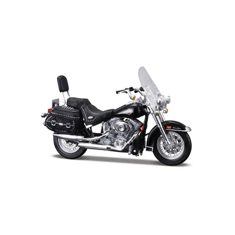 2000 FLSTC Heritage Softail Classic Harley Davidson Motorcycle Série 27 1:18 Maisto Preta