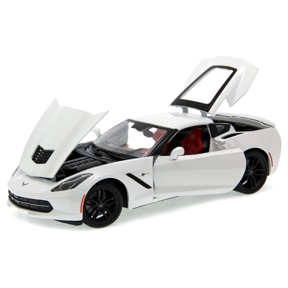 Miniatura Corvette Stingray Z51 2014 Branco 1/18 - Imagem 3