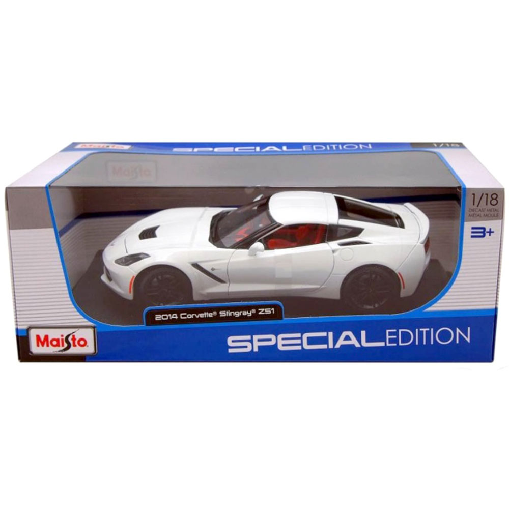 Miniatura Corvette Stingray Z51 2014 Branco 1/18 - Imagem 4