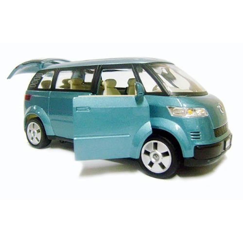 Miniatura Volkswagen Van Microbus 2001 Azul Welly 1/24 - Imagem 3